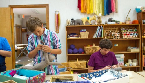 Waldorf school - Fabric work